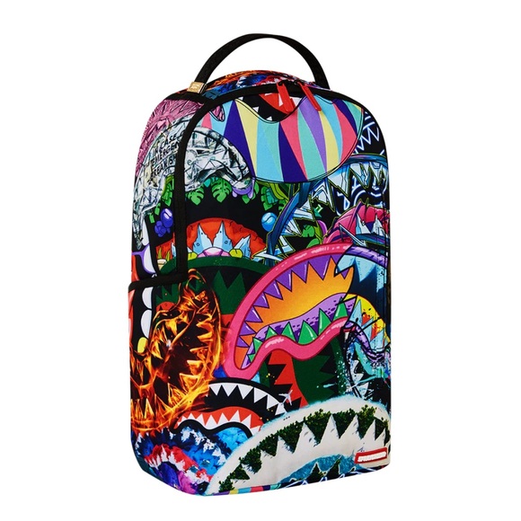 Sprayground Multicolor Graphic Backpack CANT STOP THE SHARK DLXSR BACKPACK - Picture 7 of 7